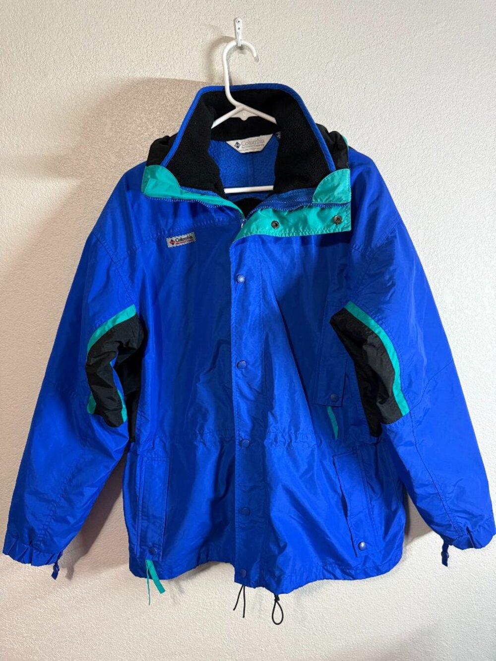 Columbia Men's Vintage Blue Teal Ski Jacket Size M